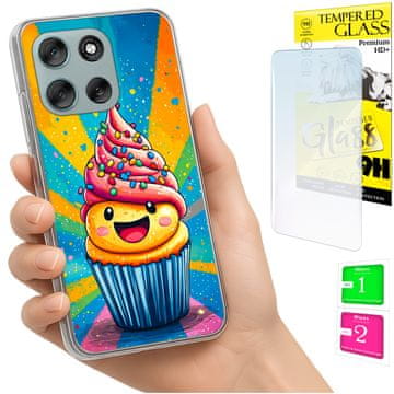 shumee Ovitek za Motorola Moto G56 FOTO ovitek grafika torta + STEKLO