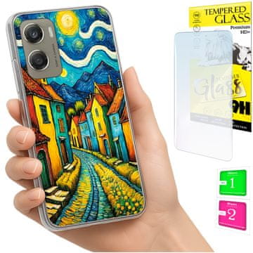 shumee Ovitek za Motorola Moto G06 / G06 Power, zadnji ovitek ART + STEKLO