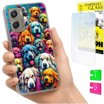 shumee Ovitek za Motorola Moto G06 / G06 Power zadnji ovitek Psy + STEKLO