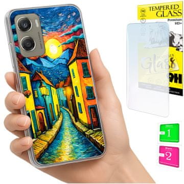 shumee Ovitek za Motorola Moto G06 / G06 Power Back Art + STEKLO