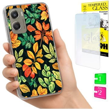 shumee Ovitek za Motorola Moto G06 / G06 Power, zadnji ovitek, listi + 9H steklo