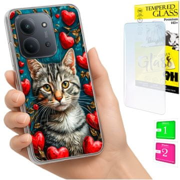 shumee Ovitek za Xiaomi Redmi 15C 5G 173mm / Poco C85 ovitek z zaščitnim ovitkom in 9H steklom