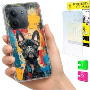 shumee Ovitek za Xiaomi Redmi 15C 5G 173mm / Poco C85 ovitek s psom + 9H steklo