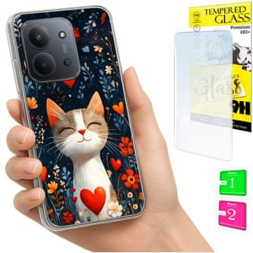 shumee Ovitek za Xiaomi Redmi 15C 5G 173mm / Poco C85 ovitek z zaščitnim ovitkom in 9H steklom