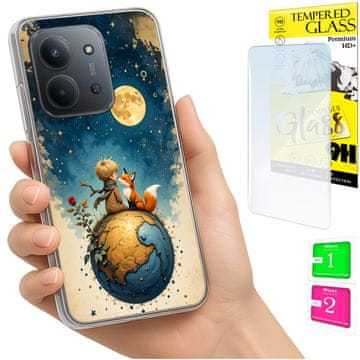 shumee Ovitek za Xiaomi Redmi 15C 5G 173mm / Poco C85 ovitek Fox + 9H steklo