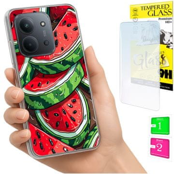 shumee Ovitek za Xiaomi Redmi 15C 5G 173mm / Poco C85 ovitek lubenica + 9H STEKLO
