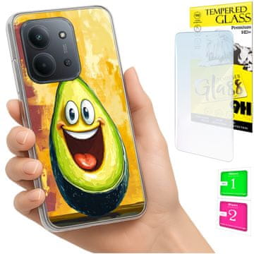 shumee Ovitek za Xiaomi Redmi 15C 5G 173mm / Poco C85 Ovitek Avokado zadnja stran + 9H steklo