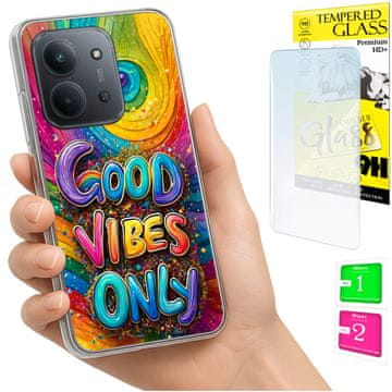 shumee Ovitek za Xiaomi Redmi 15C 5G 173mm / Poco C85 ovitek z zaščitnim ovitkom Vibes + 9H STEKLO