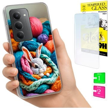 shumee Ovitek za Xiaomi Redmi 15 4G / 5G 169 mm zadnji ovitek zajec + STEKLO