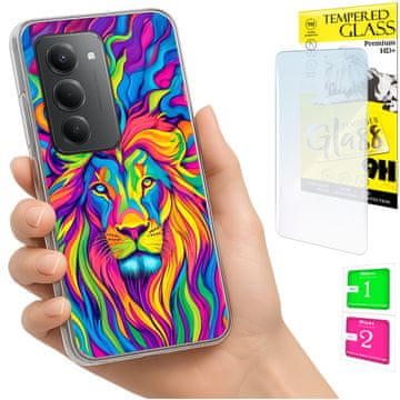shumee Ovitek za Xiaomi Redmi 15 4G / 5G 169 mm zadnji ovitek lev + STEKLO