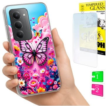 shumee Ovitek za Xiaomi Redmi 15 4G / 5G 169 mm zadnja stran metulj + STEKLO