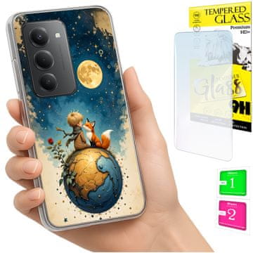 shumee Ovitek za Xiaomi Redmi 15 4G / 5G 169mm ovitek zadnji ovitek Lisek + STEKLO