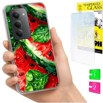 shumee Ovitek za Xiaomi Redmi 15 4G / 5G 169 mm zadnji ovitek lubenica + STEKLO