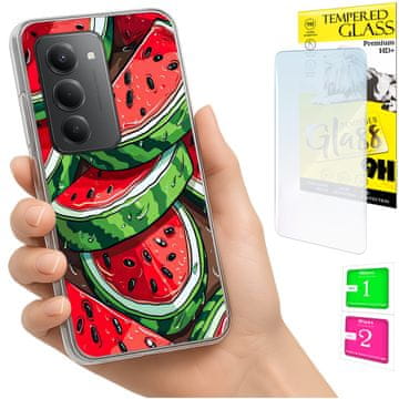 shumee Ovitek za Xiaomi Redmi 15 4G / 5G 169 mm zadnji ovitek lubenica + STEKLO
