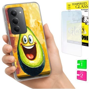shumee Ovitek za Xiaomi Redmi 15 4G / 5G 169mm ovitek zadnji ovitek Avokado + STEKLO