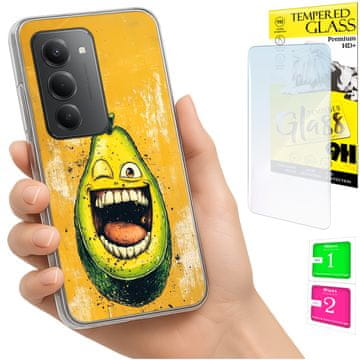 shumee Ovitek za Xiaomi Redmi 15 4G / 5G 169mm ovitek zadnji ovitek Avokado + STEKLO