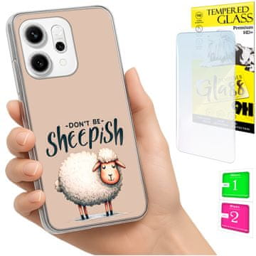 shumee Ovitek za Oppo Reno 14F / 14 FS 5G FOTO ovitek z motivom ovce + STEKLO