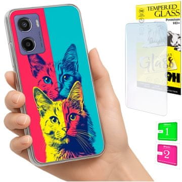 shumee Ovitek za Motorola Moto E15 / Moto G05 FOTO ovitek Kittens STEKLO