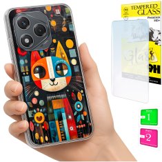 shumee Ovitek za Honor 400 Lite FOTO zadnja stran grafike Cat + 9H steklo