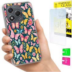 shumee Ovitek za Honor 400 Lite FOTO na hrbtni strani grafike z metulji + 9H steklo