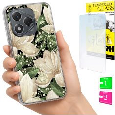 shumee Ovitek za Honor 400 Lite FOTO zadnja stran grafike rože + 9H STEKLO