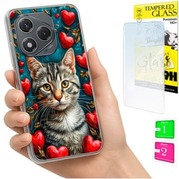 shumee Ovitek za Honor 400 Lite FOTO zadnja stran grafike mucek + 9H STEKLO