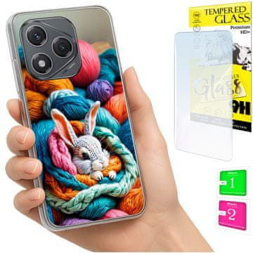 shumee Ovitek za Honor 400 Lite FOTO zadnja stran grafike zajec + 9H steklo