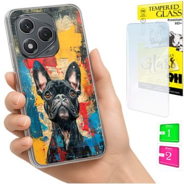 shumee Ovitek za Honor 400 Lite FOTO zadnja stran grafike pes + 9H steklo