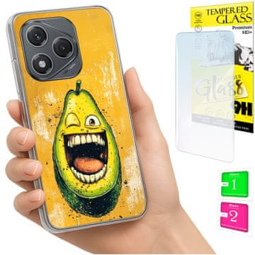 shumee Ovitek za Honor 400 Lite FOTO na hrbtni strani grafike z avokadom + 9H steklo