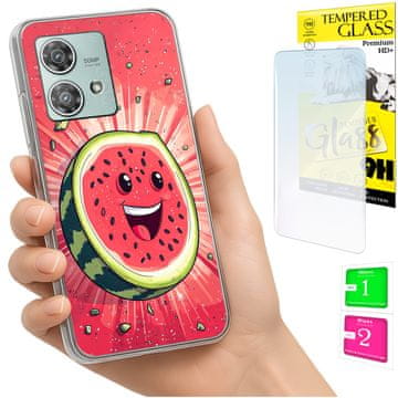 shumee Ovitek za Motorola Edge 40 Neo FOTO zadnja stran lubenica + 9H STEKLO