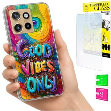 shumee Ovitek za Motorola Edge 50 Neo FOTO ovitek zadnja stran Vibes + 9H STEKLO