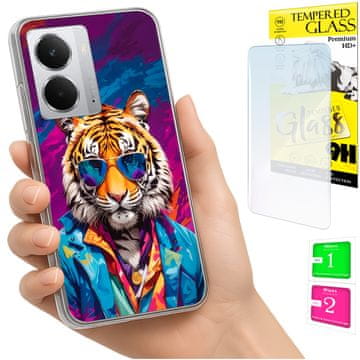 shumee Ovitek za Realme 14 5G / 14T 5G FOTO ovitek tigrast + 9H steklo