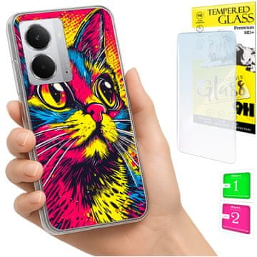 shumee Ovitek za Realme 14 5G / 14T 5G FOTO ovitek z motivom mucka + 9H steklo