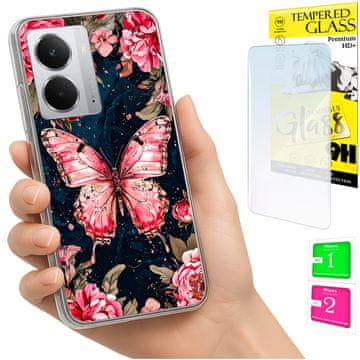 shumee Ovitek za Realme 14 5G / 14T 5G FOTO ovitek z motivom metulja + 9H steklo