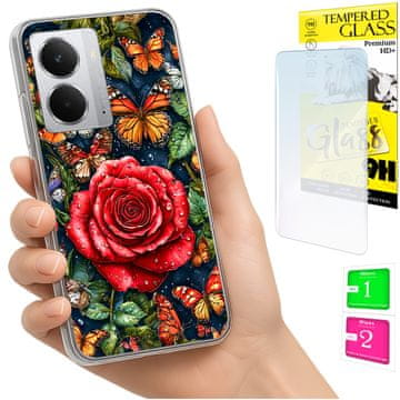 shumee Ovitek za Realme 14 5G / 14T 5G FOTO ovitek z motivom metulja + 9H steklo