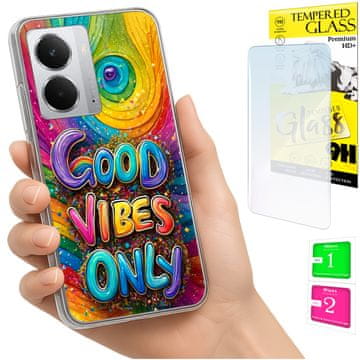 shumee Ovitek za Realme 14 5G / 14T 5G FOTO ovitek z zaščitnim ovitkom Vibes + 9H steklo