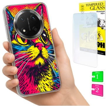 shumee Ovitek za Honor Magic7 Lite FOTO zadnja stran grafike mucek + STEKLO
