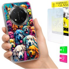 shumee Ovitek Honor Magic7 Lite FOTO zadnja stran grafike psi + STEKLO