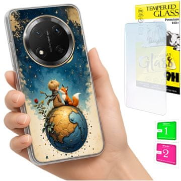 shumee Ovitek za Honor Magic7 Lite FOTO zadnja stran grafike Lisek + STEKLO