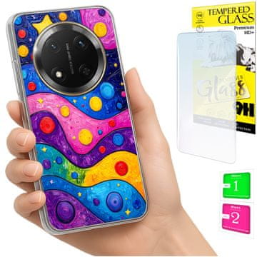 shumee Ovitek za Honor Magic7 Lite FOTO zadnja stran grafike valovi + STEKLO