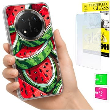 shumee Ovitek za Honor Magic7 Lite FOTO zadnja stran grafike lubenica + STEKLO