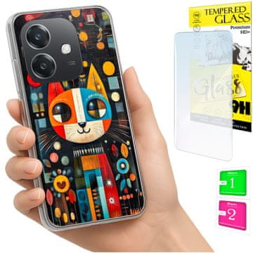 shumee Ovitek za Oppo A40 / A40m / A60 5G FOTO ovitek z zaščitnim steklom + steklo
