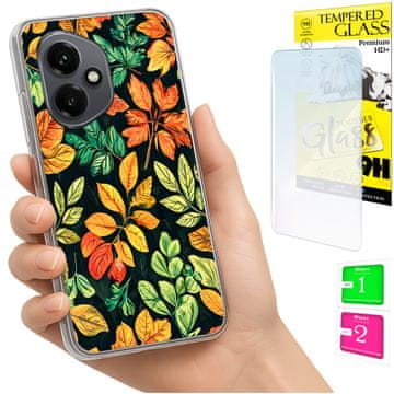 shumee Ovitek za Honor X7d / 400 Smart FOTO ovitek zadnji pokrov listi + 9H STEKLO