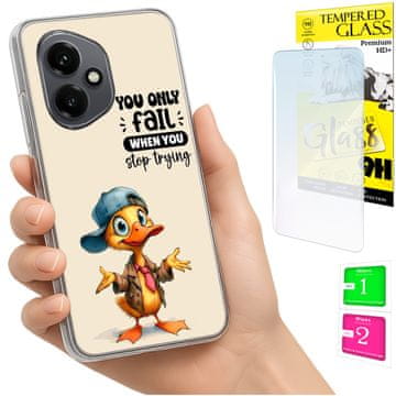 shumee Ovitek za Honor X7d / 400 Smart FOTO ovitek z zaščitnim krilom + 9H steklo