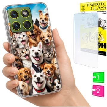 shumee Ovitek za Motorola Edge 70 FOTO zadnja stran grafike psi + STEKLO