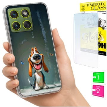 shumee Ovitek za Motorola Edge 70 FOTO zadnja stran grafičen pes + STEKLO
