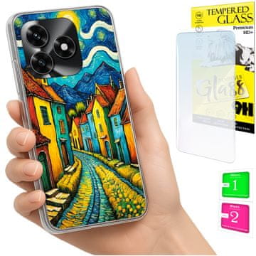 shumee Ovitek za Honor X5C Plus / X5C 4G FOTO ovitek ART + 9H STEKLO