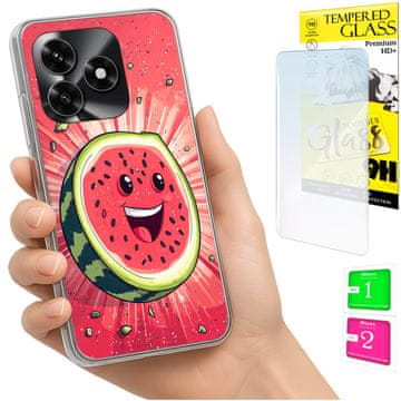 shumee Ovitek za Honor X5C Plus / X5C 4G FOTO ovitek lubenica + 9H STEKLO