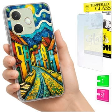 shumee Ovitek za Oppo A5 Pro FOTO zadnja stran grafike ART + 9H STEKLO