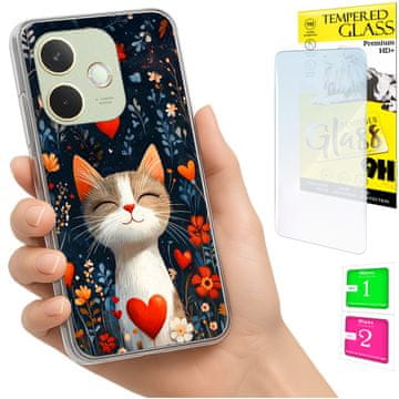 shumee Ovitek za Oppo A5 Pro FOTO zadnja stran grafike mucek + 9H STEKLO